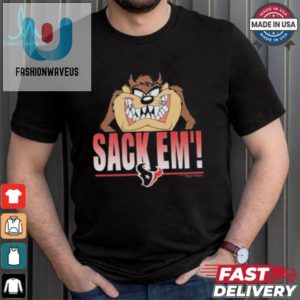 Get Sacked In Style Taz X Texans Funny Tshirts fashionwaveus 1 4