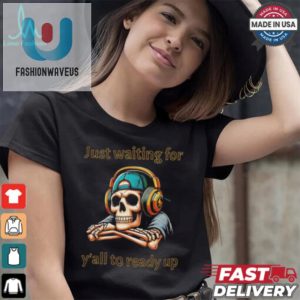 Funny Skeleton Ready Up Halloween Gaming Shirt fashionwaveus 1 1