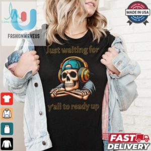 Funny Skeleton Ready Up Halloween Gaming Shirt fashionwaveus 1 2