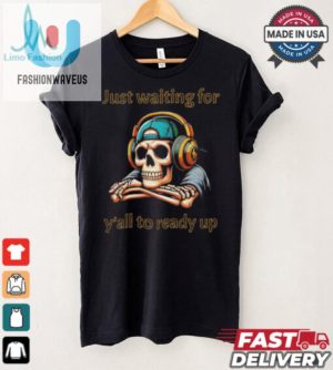 Funny Skeleton Ready Up Halloween Gaming Shirt fashionwaveus 1 3