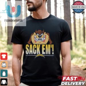 Get Wild Taz Sack Em Chargers Shirt A Fans Hilarious Pick fashionwaveus 1 3