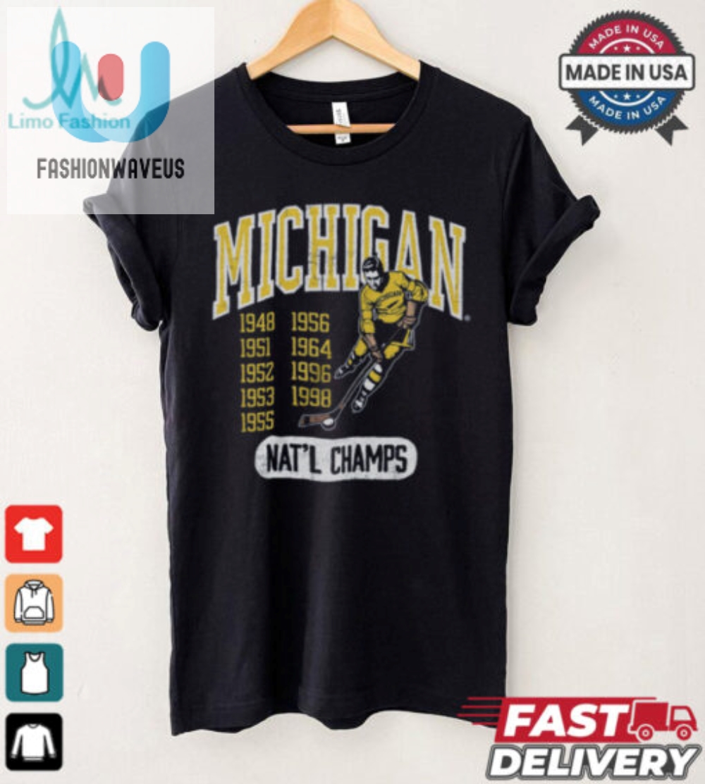 Score Big In Style Michigan Vintage Hockey Champs Tee fashionwaveus 1