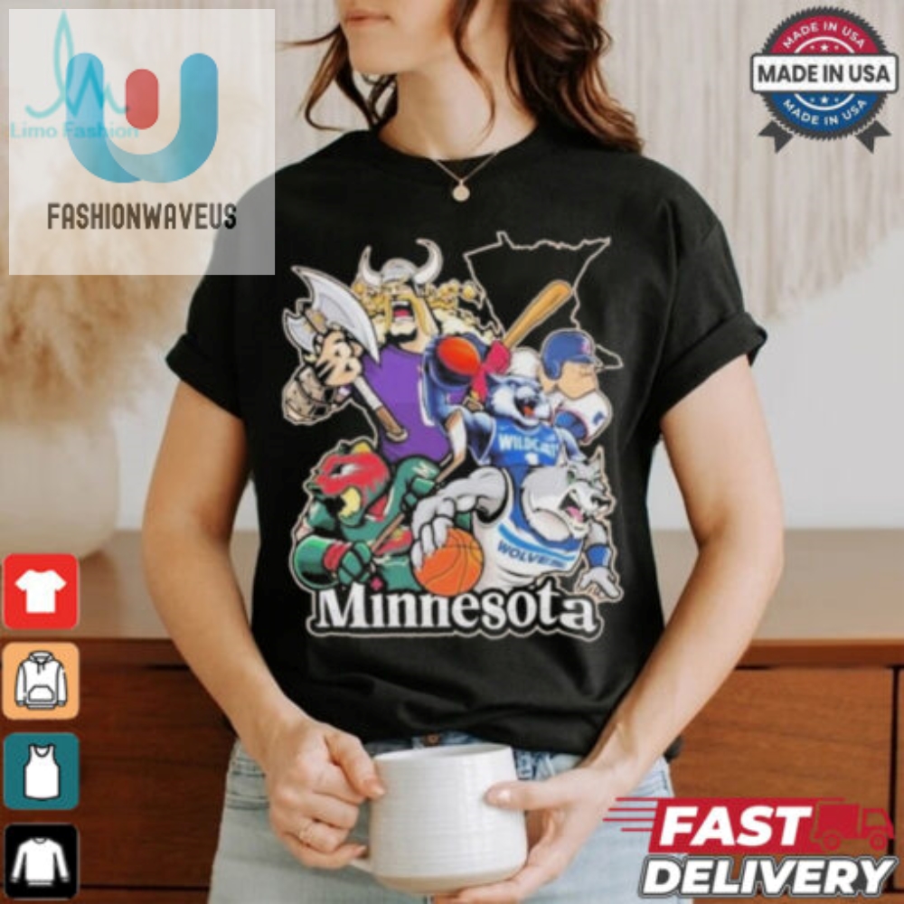 Retro Minnesota Mascots Tee Quirky Vintage Sports Fun fashionwaveus 1