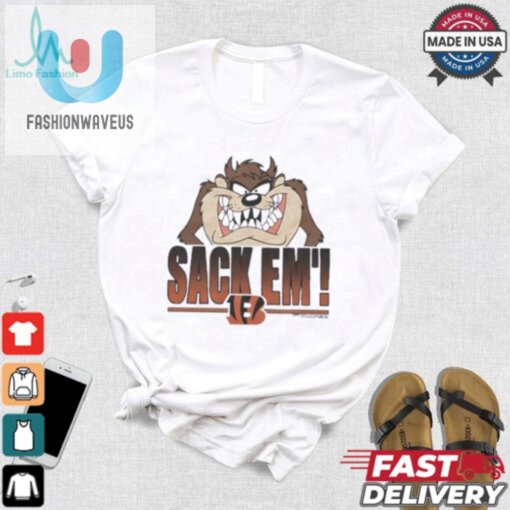 Taz Sack Em Bengals Tee  Hilarious Looney Tunes Mashup