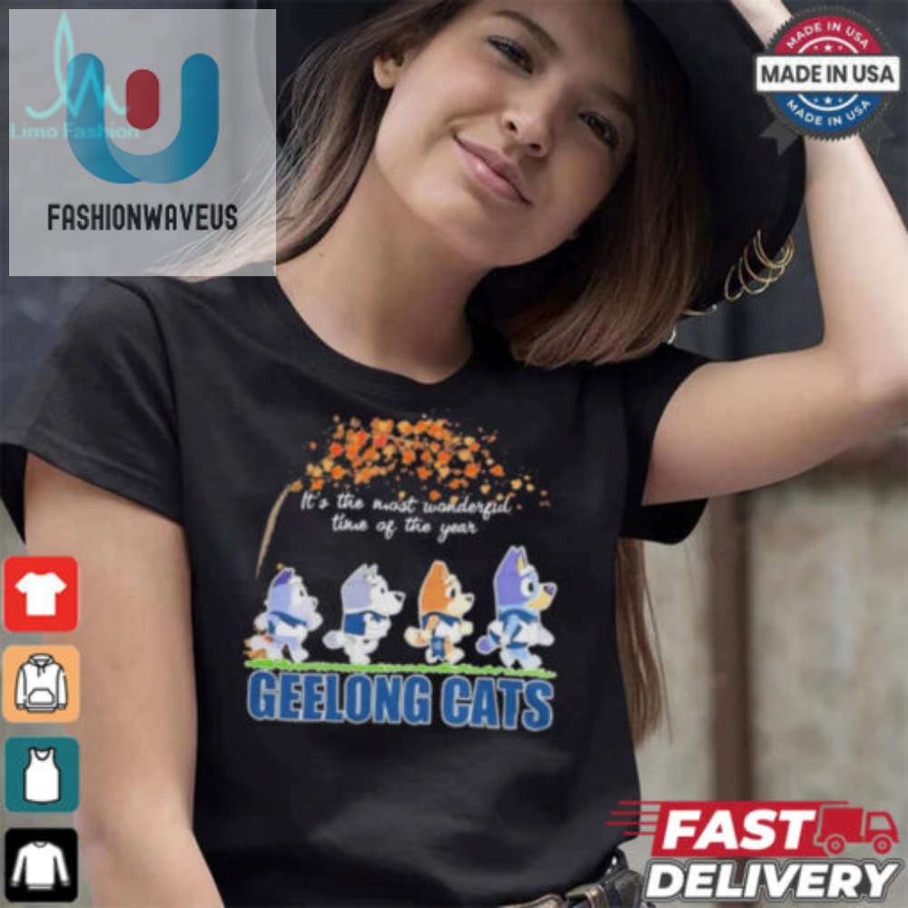 Funny Geelong Cats X Bluey Fall Shirt  Perfect Gift Idea