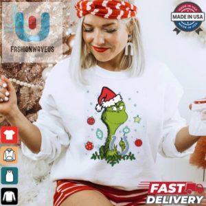 Funny Grinch Face Round Neck Tshirt Unique Xmas Tee fashionwaveus 1 2