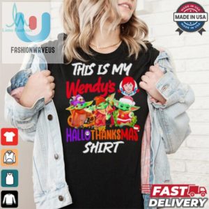 Funny Baby Yoda Wendys Hallothanksmas Shirt Unique Festive fashionwaveus 1 3