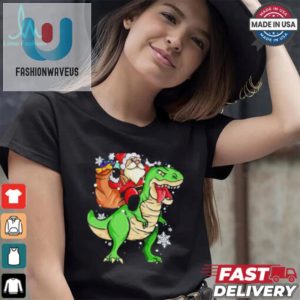 Funny Santa Riding Trex Christmas Shirt Unique Xmas Gift fashionwaveus 1 1