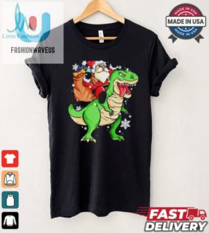 Funny Santa Riding Trex Christmas Shirt Unique Xmas Gift fashionwaveus 1 2