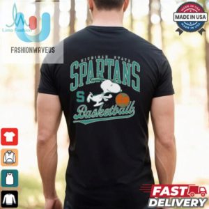 Snoopys Slam Dunk Funny Michigan Spartans Tee fashionwaveus 1 1