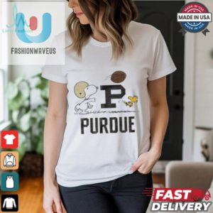 Purdue Boilermakers Football Fun Tee Snoopy Woodstock fashionwaveus 1 3