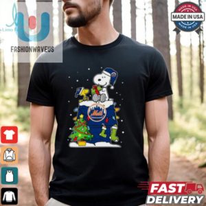 New York Mets Snoopy And Woodstock Merry Christmas 2024 T Shirt fashionwaveus 1 3