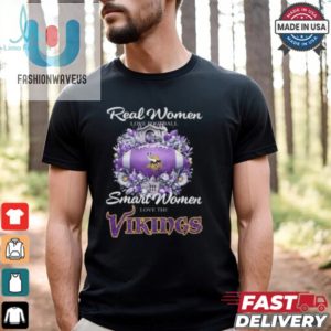 Real Women Love Football Smart Women Love The Minnesota Vikings Flowers 2024 T Shirt fashionwaveus 1 3