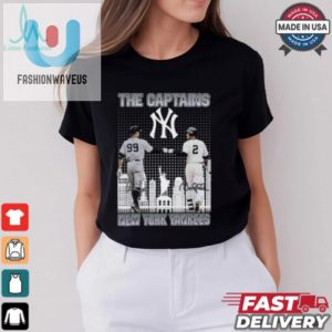 The Captains New York Yankees Aaron James Judge And Derek Jeter Signatures Skyline 2024 T Shirt fashionwaveus 1 2