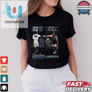 Aaron Judge New York Yankees X Sabrina Ionescu New York Liberty Signatures 2024 T Shirt Black fashionwaveus 1 2