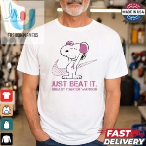 Snoopy Breast Cancer Warrior Just Beat It 2024 T Shirt White fashionwaveus 1 3