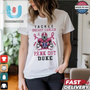 Duke Blue Devils Tackle Breast Cancer Pink Out 2024 T Shirt White fashionwaveus 1 1