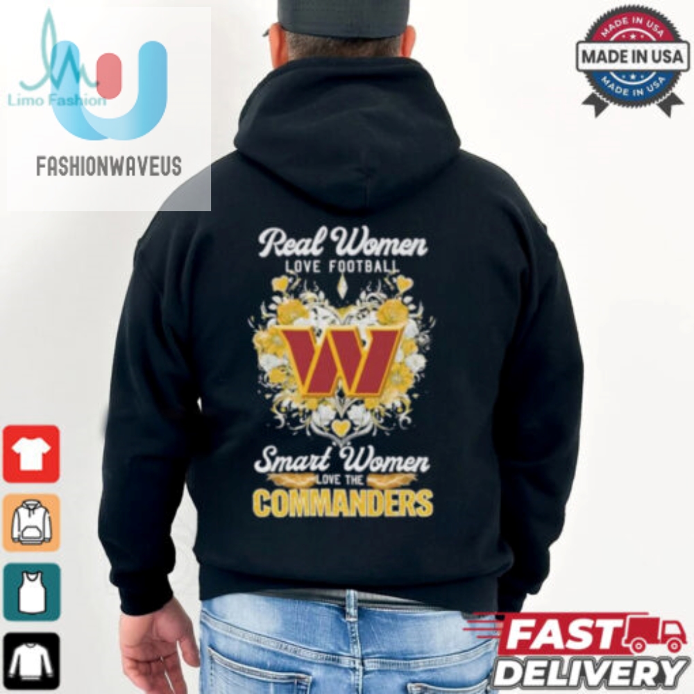 Real Women Love Football Smart Women Love The Washington Commanders X Floral Diamonds Shirt 