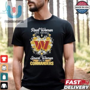 Real Women Love Football Smart Women Love The Washington Commanders X Floral Diamonds Shirt fashionwaveus 1 3