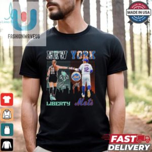 Sabrina Ionescu New York Liberty X Francisco Lindor New York Mets Shirt fashionwaveus 1 3