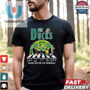 Oregon Ducks The Ducks Abbey Road Thank You For The Memories Of 130 Years Signature Shirt fashionwaveus 1 3