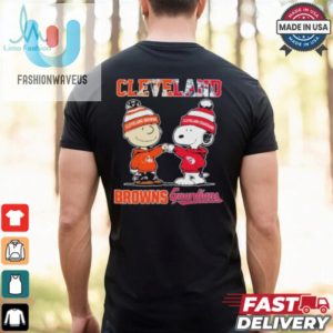 Peanuts Snoopy And Charlie Brown Cleveland Browns X Cleveland Guardians Shirt fashionwaveus 1 2