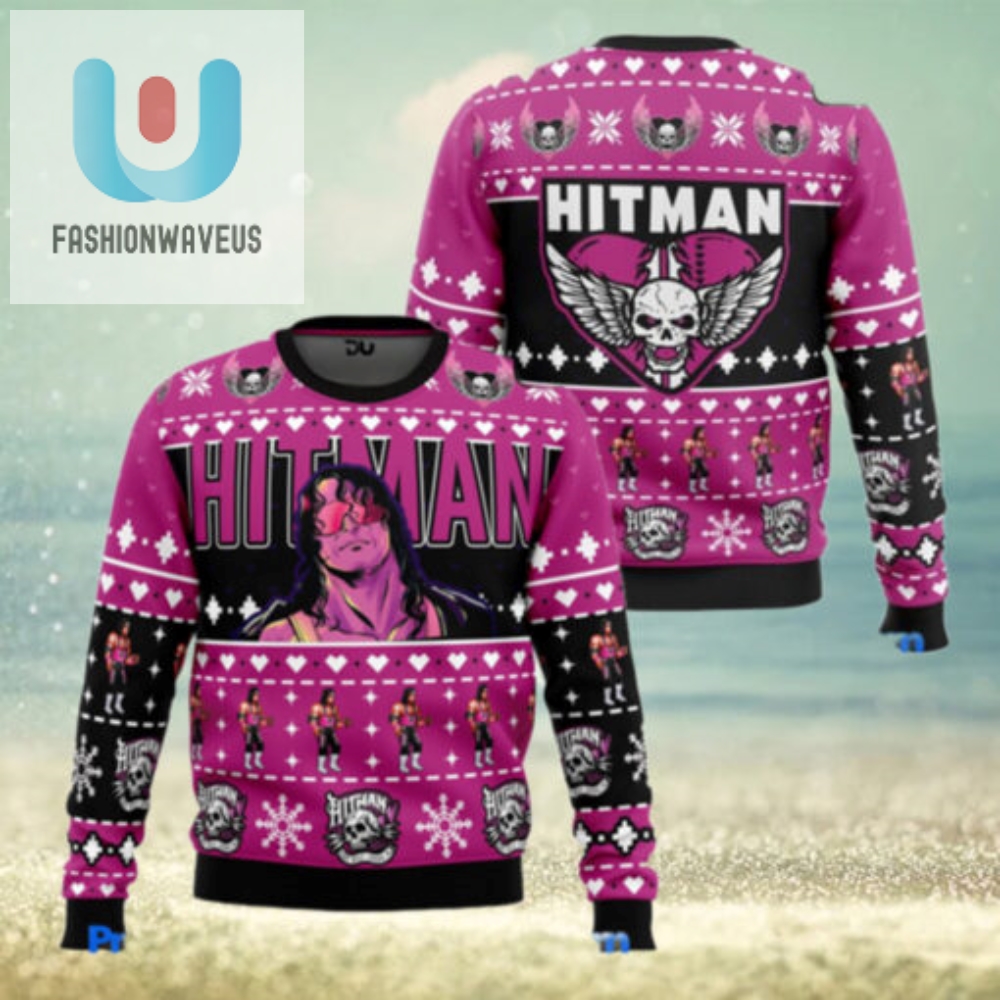 The Hitman Bret Hart Wrestler Ugly Christmas Sweater 