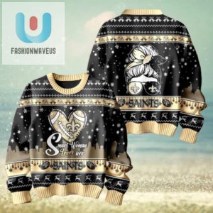 Smart Woman Loves Her New Orleans Saints Christmas Holiday Sweater1 fashionwaveus 1 1