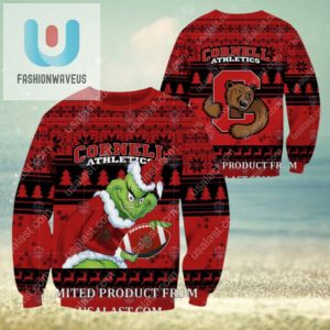 Ncaa Cornell Big Red Sneaky Grinch Christmas 2024 Ugly Sweaters fashionwaveus 1 1