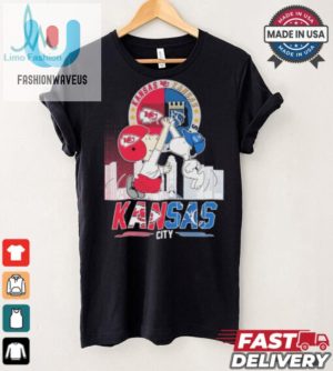 Official Snoopy And Charlie Browns High Five Kansas City Chiefs X Kansas City Royals Shirt fashionwaveus 1 2