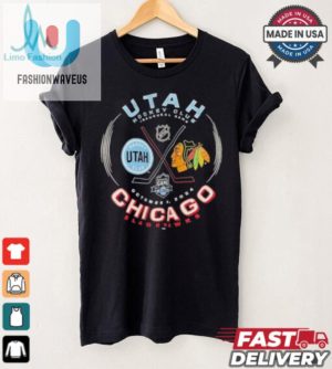 Official Utah Hockey Vs Chicago Blackhawks 2024 Inaugural Game October 8 2024 Shirt fashionwaveus 1 2