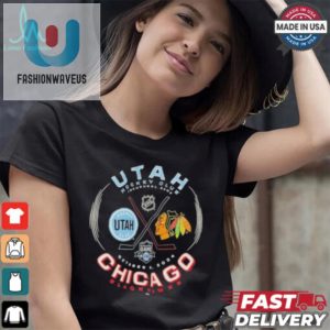 Official Utah Hockey Vs Chicago Blackhawks 2024 Inaugural Game October 8 2024 Shirt fashionwaveus 1 3