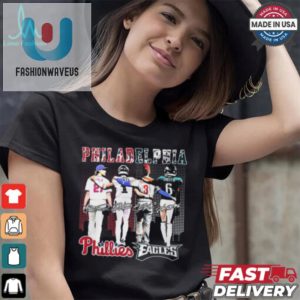 Philadelphia Phillies X Philadelphia Eagles Signature Unisex T Shirt fashionwaveus 1 3