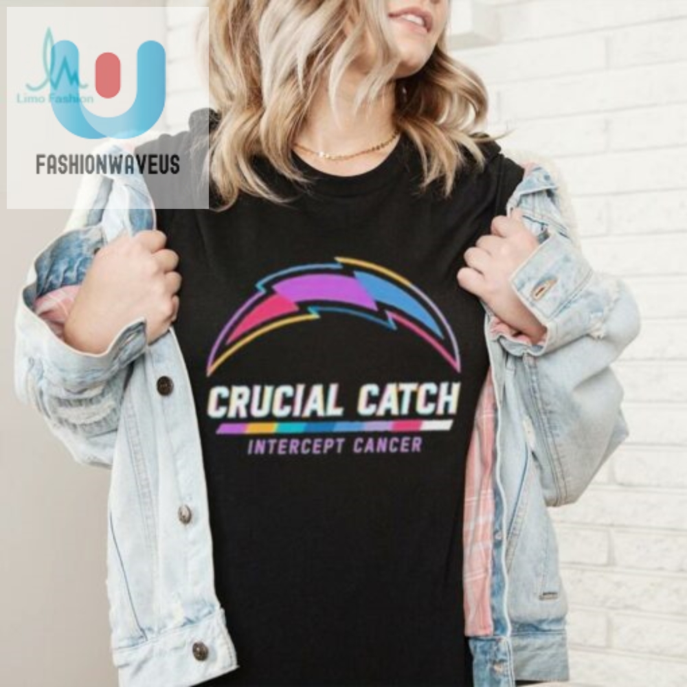 Design Los Angeles Chargers 2024 Crucial Catch Intercept Cancer Awareness T Shirt 