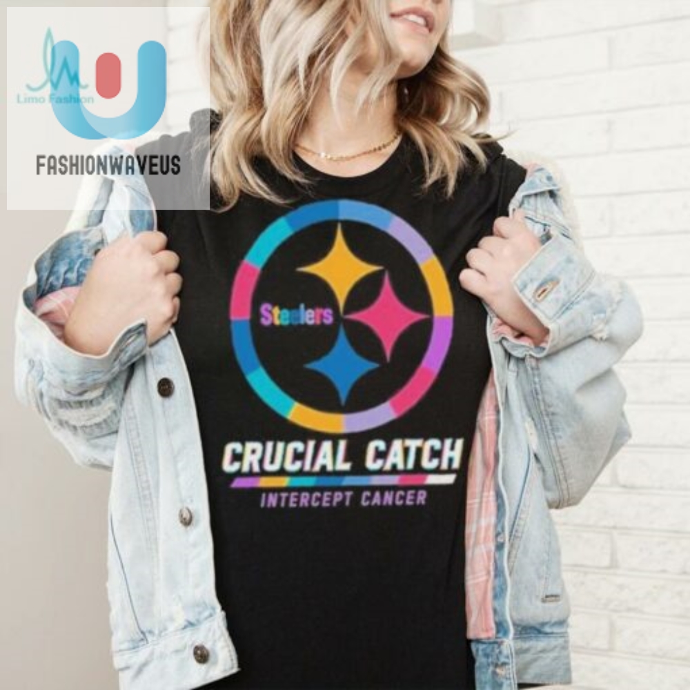 Design Pittsburgh Steelers 2024 Crucial Catch Intercept Cancer Awareness T Shirt 