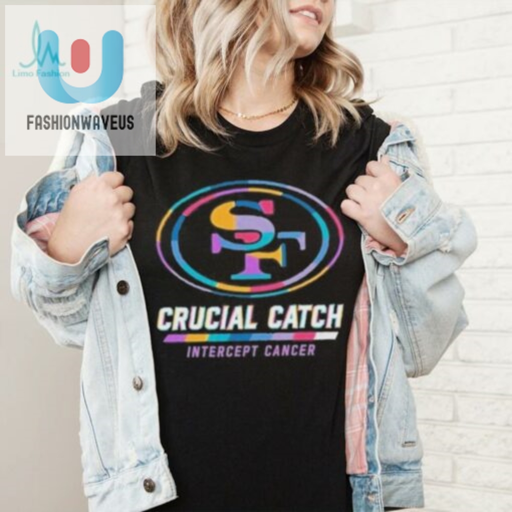 Design San Francisco 49Ers 2024 Crucial Catch Intercept Cancer Awareness T Shirt 