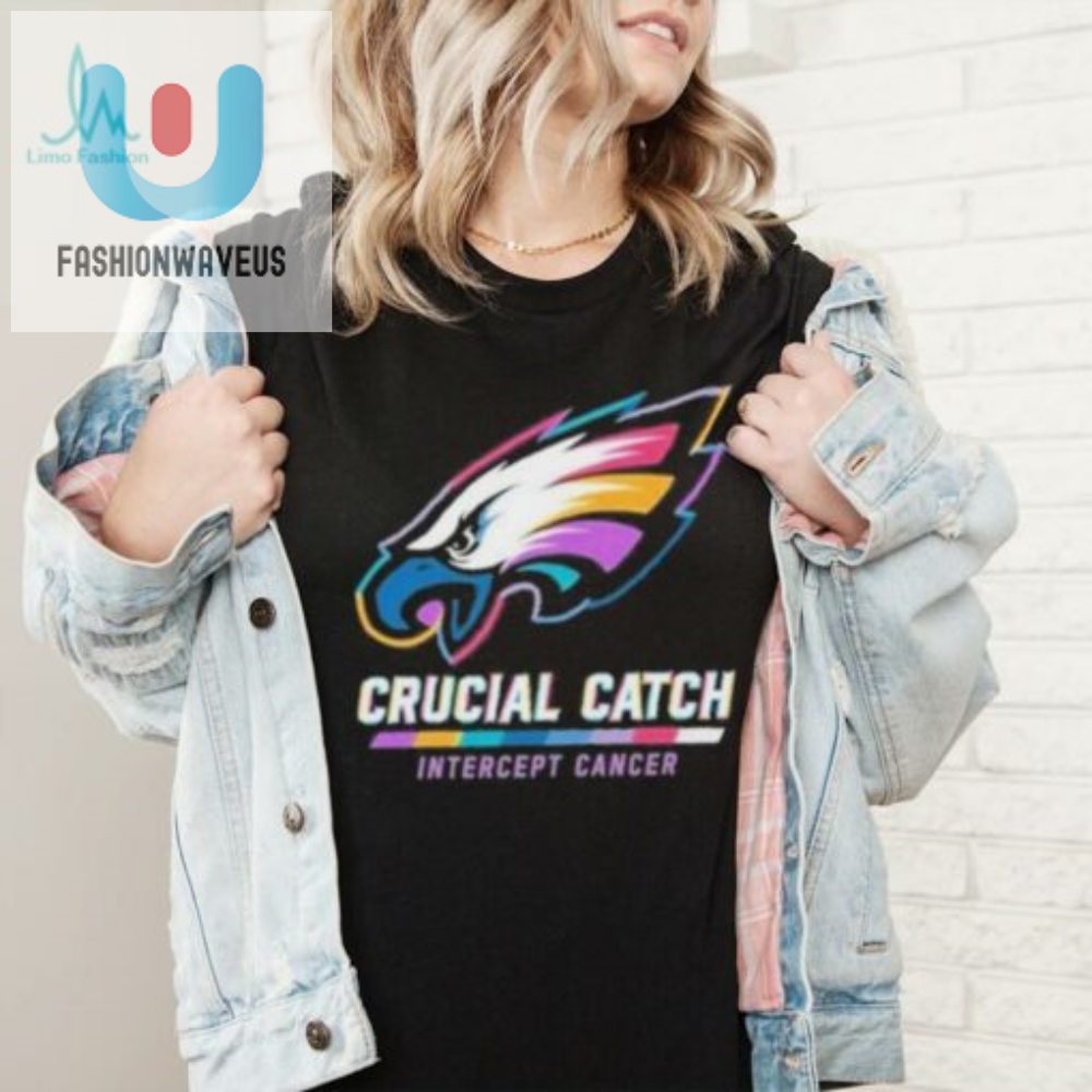 Design Philadelphia Eagles 2024 Crucial Catch Intercept Cancer Awareness T Shirt 