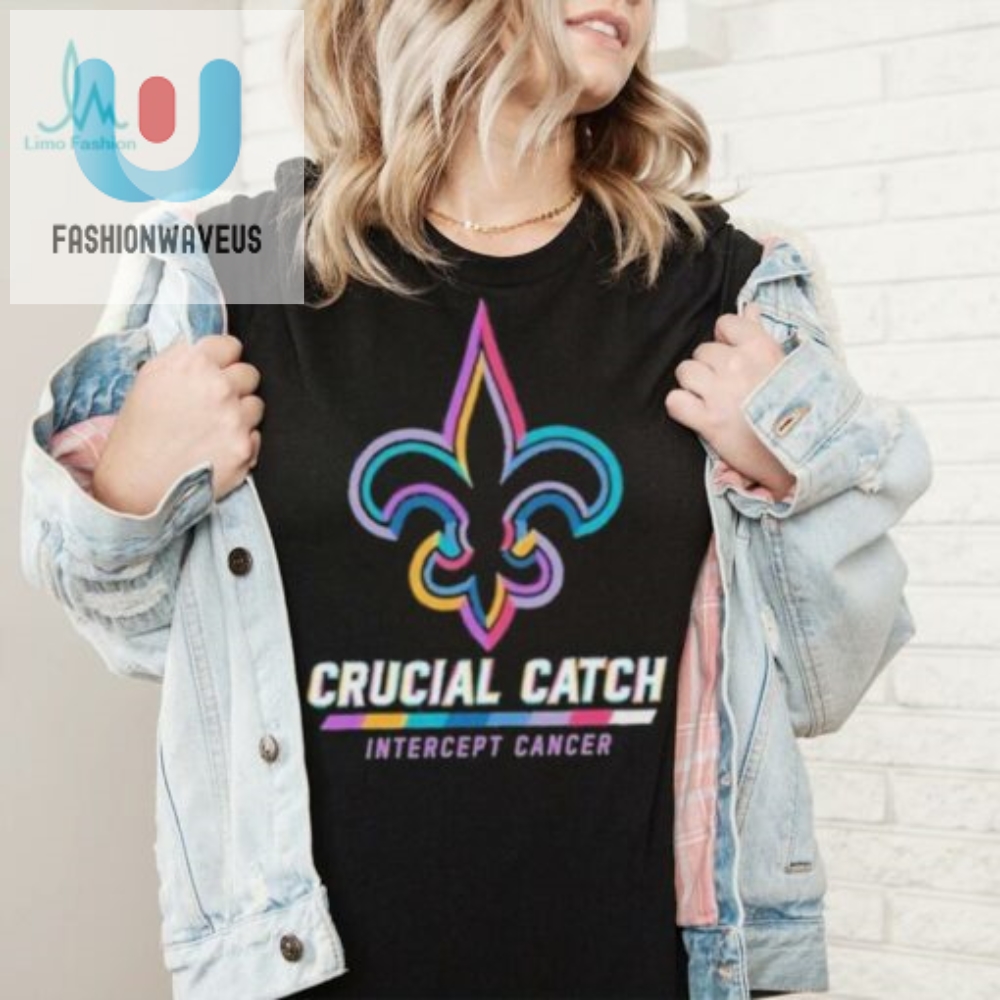 Design New Orleans Saints 2024 Crucial Catch Intercept Cancer Awareness T Shirt 