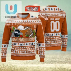 Ncaa Texas Longhorns Logo Team Football Custom Knitted Ugly Sweater fashionwaveus 1 1