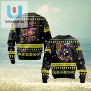 New Kids On The Block Black Yellow Pattern Christmas Sweater Chirstmas Gifts 2024 Xmas For Family And Friends Ugly Sweater fashionwaveus 1 1