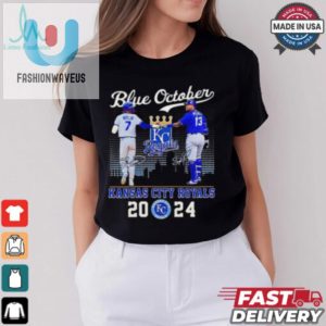 Blue October Kansas City Royals Bobby Witt Jr. And Salvador Perez Signature 2024 Shirt fashionwaveus 1 3