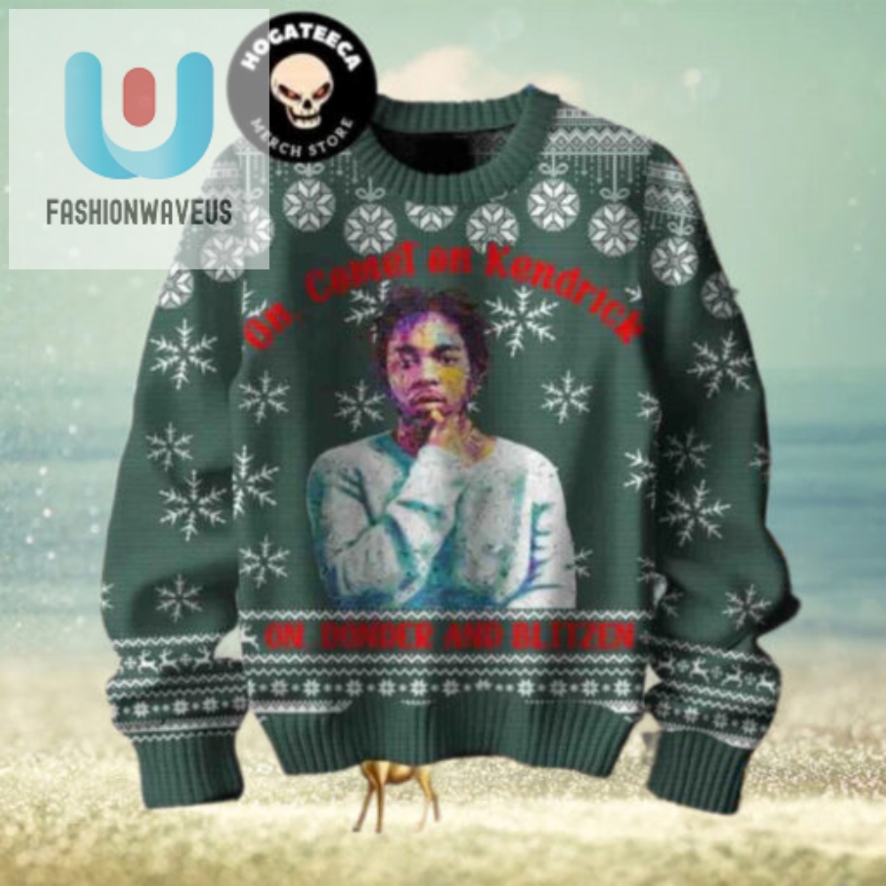 Kendrick Lamar On Donder And Blitzen Christmas Sweater Chirstmas Gifts 2024 Xmas For Family And Friends Ugly Sweater 