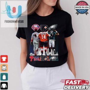 Original Philadelphia Phillies Flyers And Eagles Sean Couturier Bryce Harper Jalen Hurts Signatures 2024 T Shirt fashionwaveus 1 3