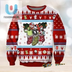 Jack Sally And Oogie Boogie Blue Funny Couples Ugly Christmas Sweaters fashionwaveus 1 1