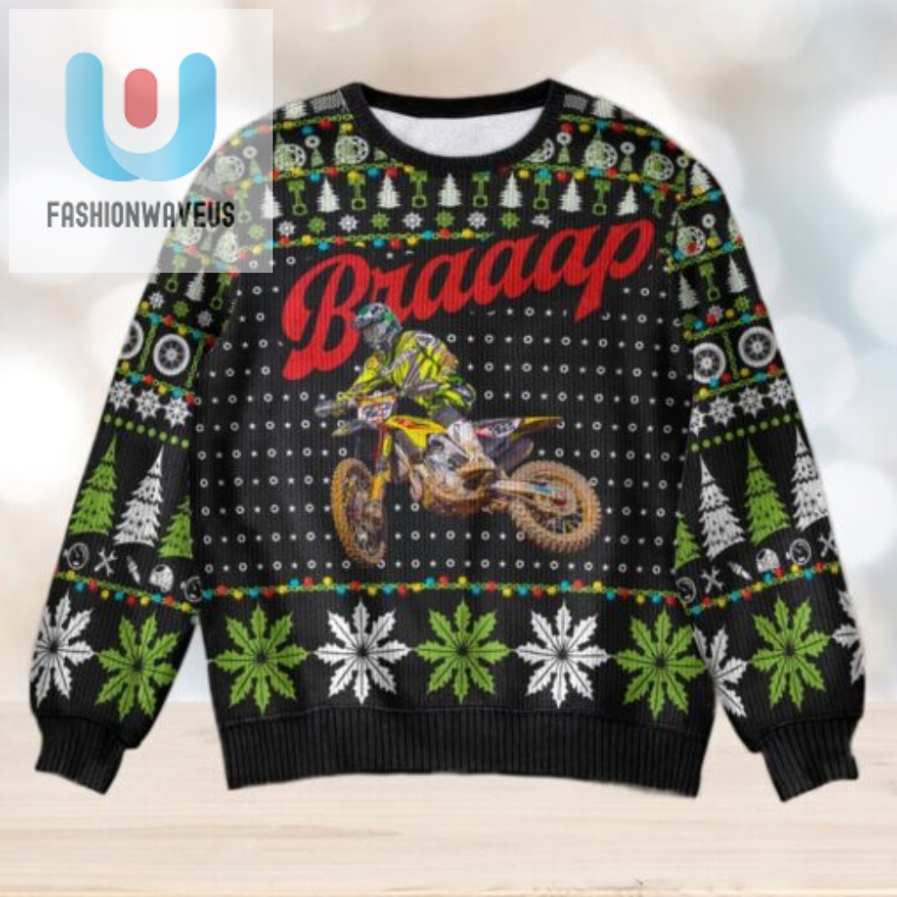 Custom Photo Gifts For Motorcross Lover Ugly Sweater 