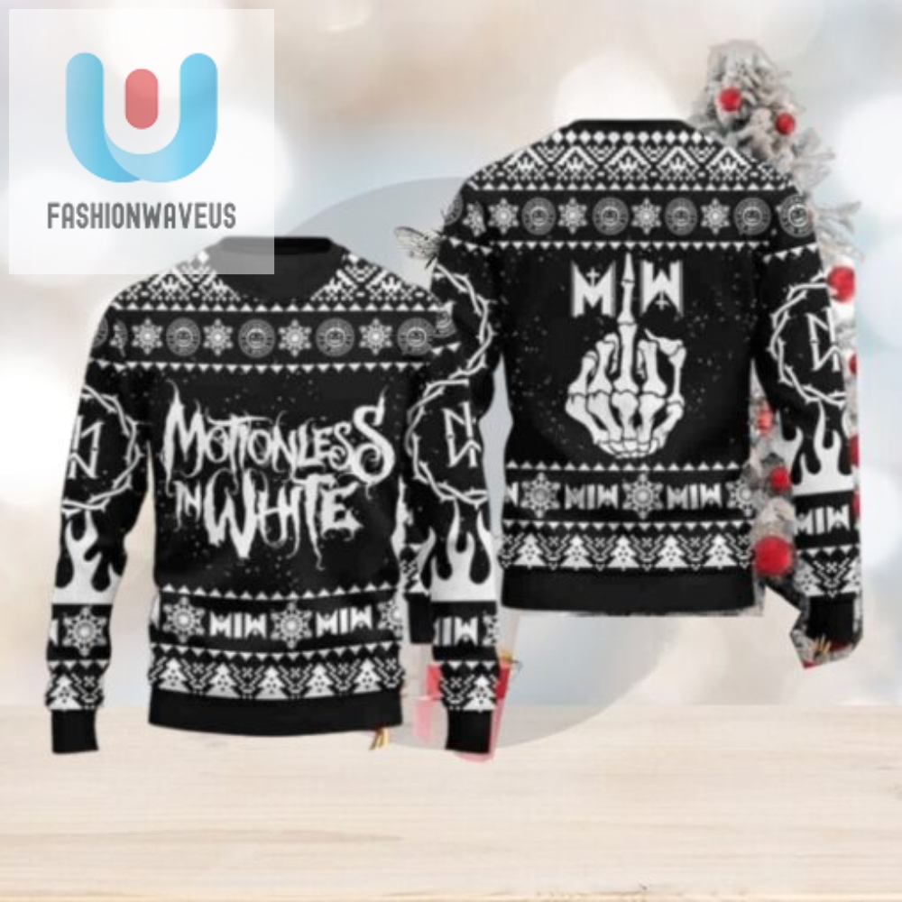 Motionless In White Band Christmas Sweater Chirstmas Gifts 2024 Xmas For Family And Friends Ugly Sweater 