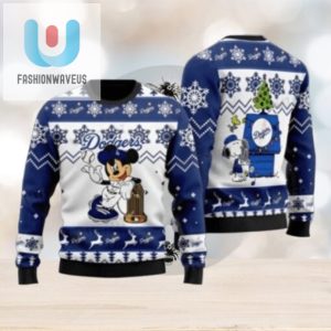 Minnie Mouse Dodgers Ugly Christmas Sweater With Trophy fashionwaveus 1 1