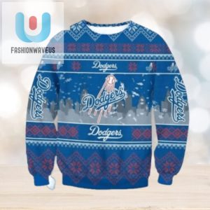 Skyline Dodgers Baseball Christmas City Ugly Sweater fashionwaveus 1 1