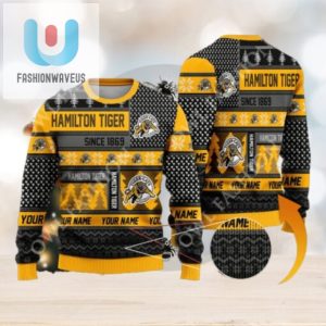 Hamilton Tiger Since 1869 Custom Name Cfl Yellow Ugly Sweater fashionwaveus 1 1