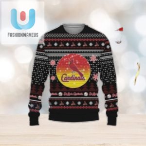 St. Louis Cardinals Black Sunset Logo Christmas Sweater fashionwaveus 1 1